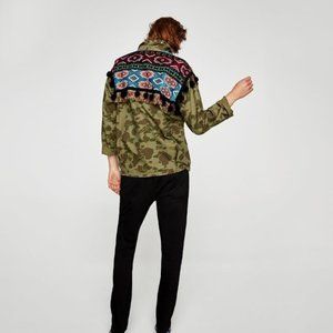 NWT ZARA Camouflage parka jacket